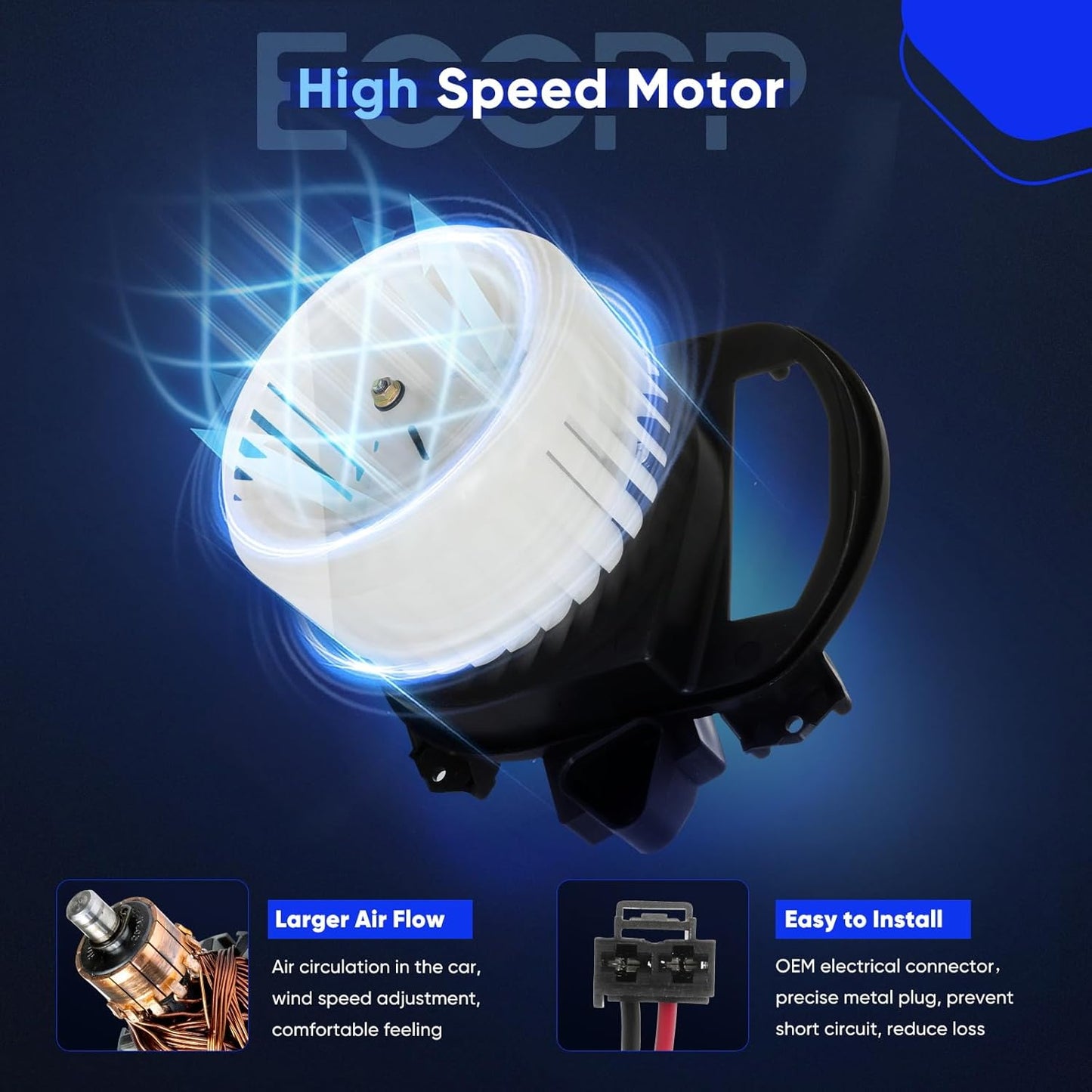 AC Blower Motor Compatible with 2017-2019 Infiniti QX30, 2014-2019 Mercedes-Benz CLA250/CLA45 AMG, 2015-2020 GLA250, 2015-2019 GLA45 AMG – HVAC Heater Blower Motor Replacement 700338