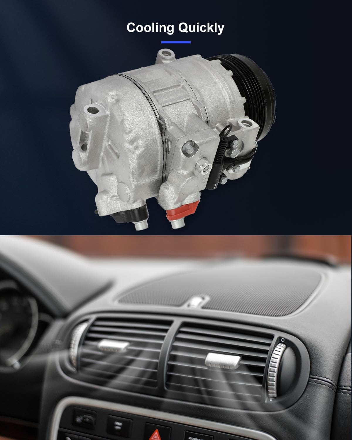 A/C Compressor with Clutch – Compatible with BMW 325Ci 2.5L (2003-2006) & X3 2.5L/3.0L (2004-2006)