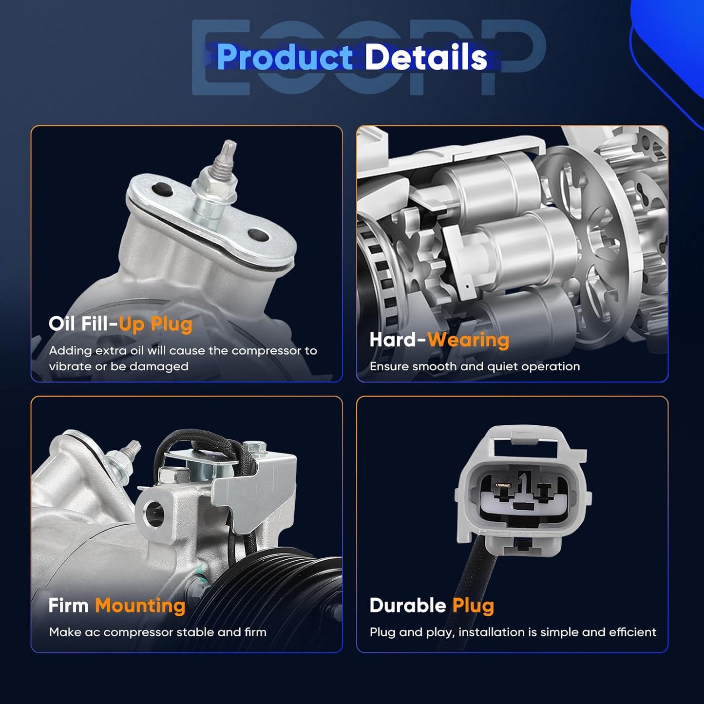 AC Compressor with Clutch for Ram ProMaster City 2.4L 2015-2022 – Rapid Cooling