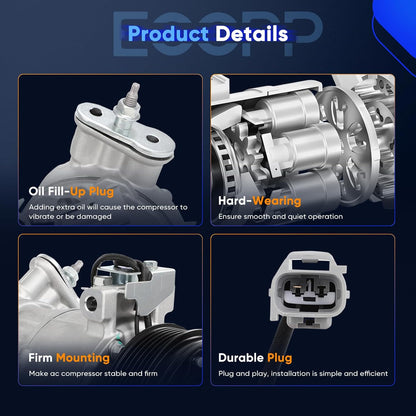 AC Compressor with Clutch for Ram ProMaster City 2.4L 2015-2022 – Rapid Cooling