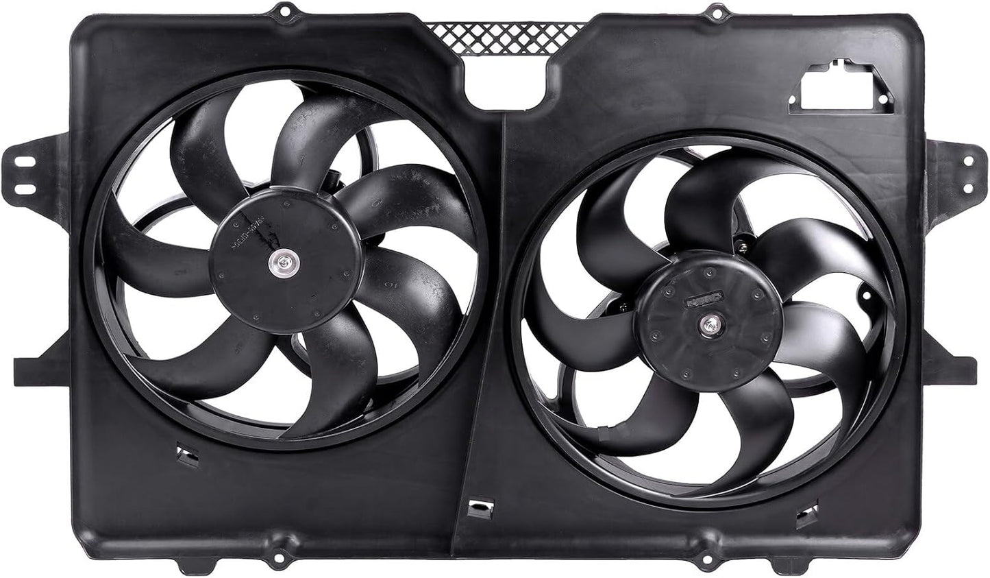 621-038 Cooling Fan + 3675 Condenser Combo for 2008-2012 Ford Escape, 2008-2011 Mazda Tribute & Mercury Mariner