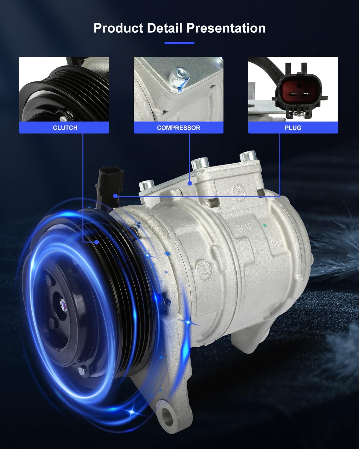 AC Compressor Fast Cooling – Compatible with 1996-2000 Dodge Grand Caravan 3.3L 3.8L - KUDUPARTS