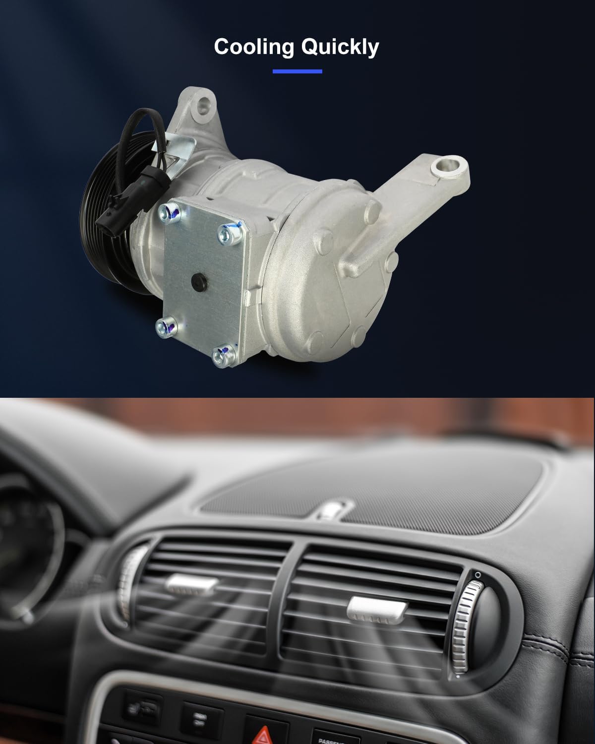 AC Compressor Fast Cooling – Compatible with 1996-2000 Dodge Grand Caravan 3.3L 3.8L