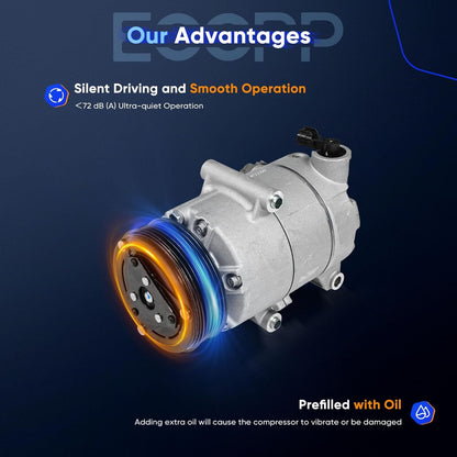 AC Compressor with Clutch – Compatible with Ford Escape 1.5L (2017-2019)