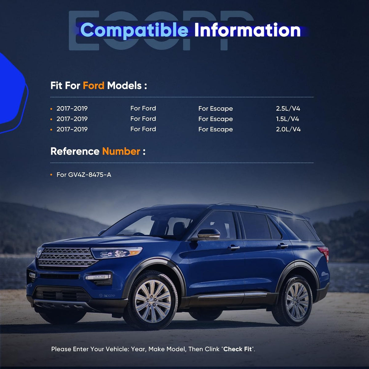 2017 Ford Escape SE 2.0L & Titanium 1.5L Active Grille Shutter Radiator Control Assembly (Without Motor) - KUDUPARTS