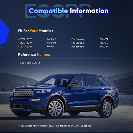 2017 Ford Escape SE 2.0L & Titanium 1.5L Active Grille Shutter Radiator Control Assembly (Without Motor) - KUDUPARTS