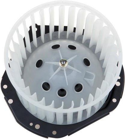 HVAC Plastic Heater Blower Motor with Fan Cage, Front, Compatible with 1980-1986 Chevrolet K5 Blazer, 1980-1985 GMC C1500 Suburban, 1980-1986 GMC K2500 Suburban