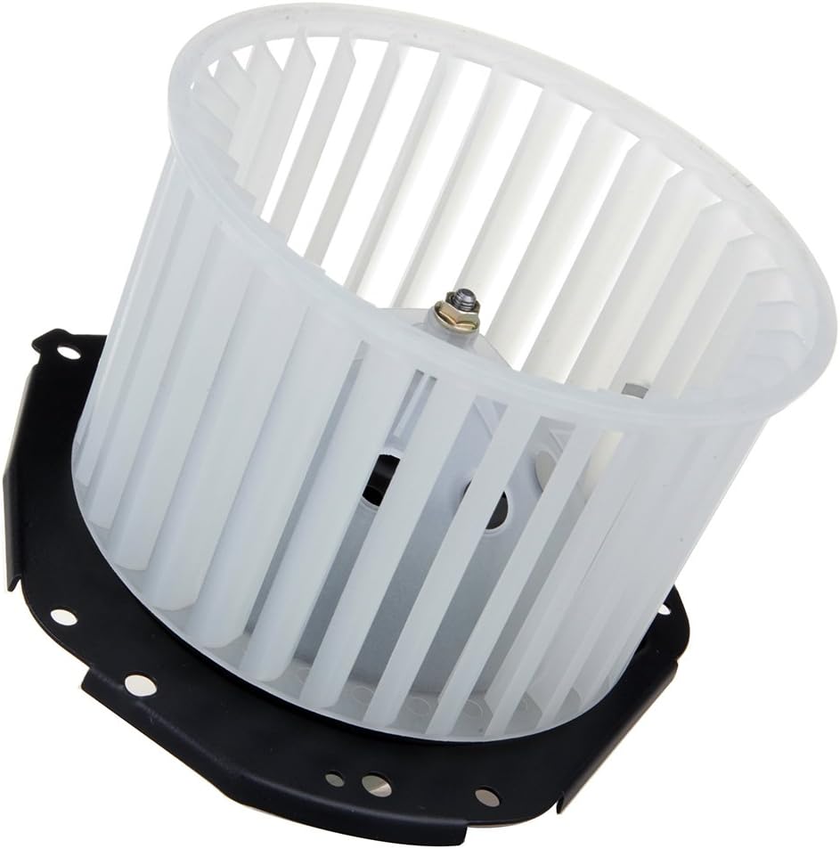 HVAC Plastic Heater Blower Motor with Fan Cage, Front, Compatible with 1980-1986 Chevrolet K5 Blazer, 1980-1985 GMC C1500 Suburban, 1980-1986 GMC K2500 Suburban