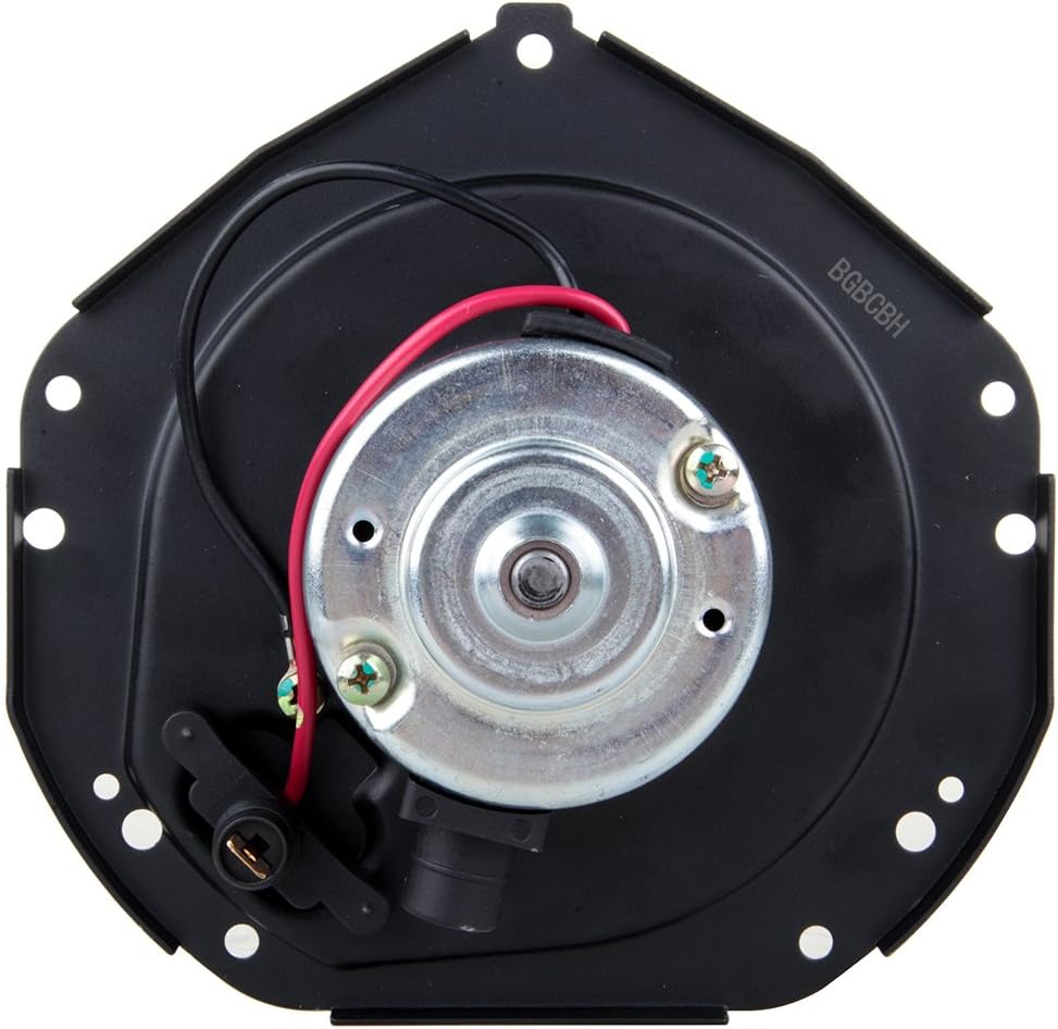 HVAC Plastic Heater Blower Motor with Fan Cage, Front, Compatible with 1980-1986 Chevrolet K5 Blazer, 1980-1985 GMC C1500 Suburban, 1980-1986 GMC K2500 Suburban