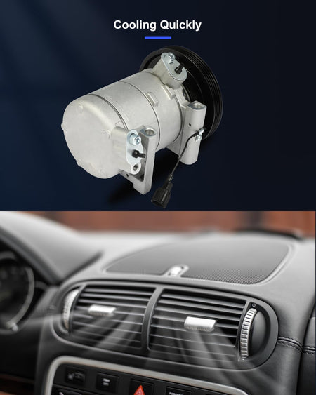 AC Compressor Fast Cooling – Compatible with 1999-2004 Nissan Frontier & Xterra 3.3L - KUDUPARTS