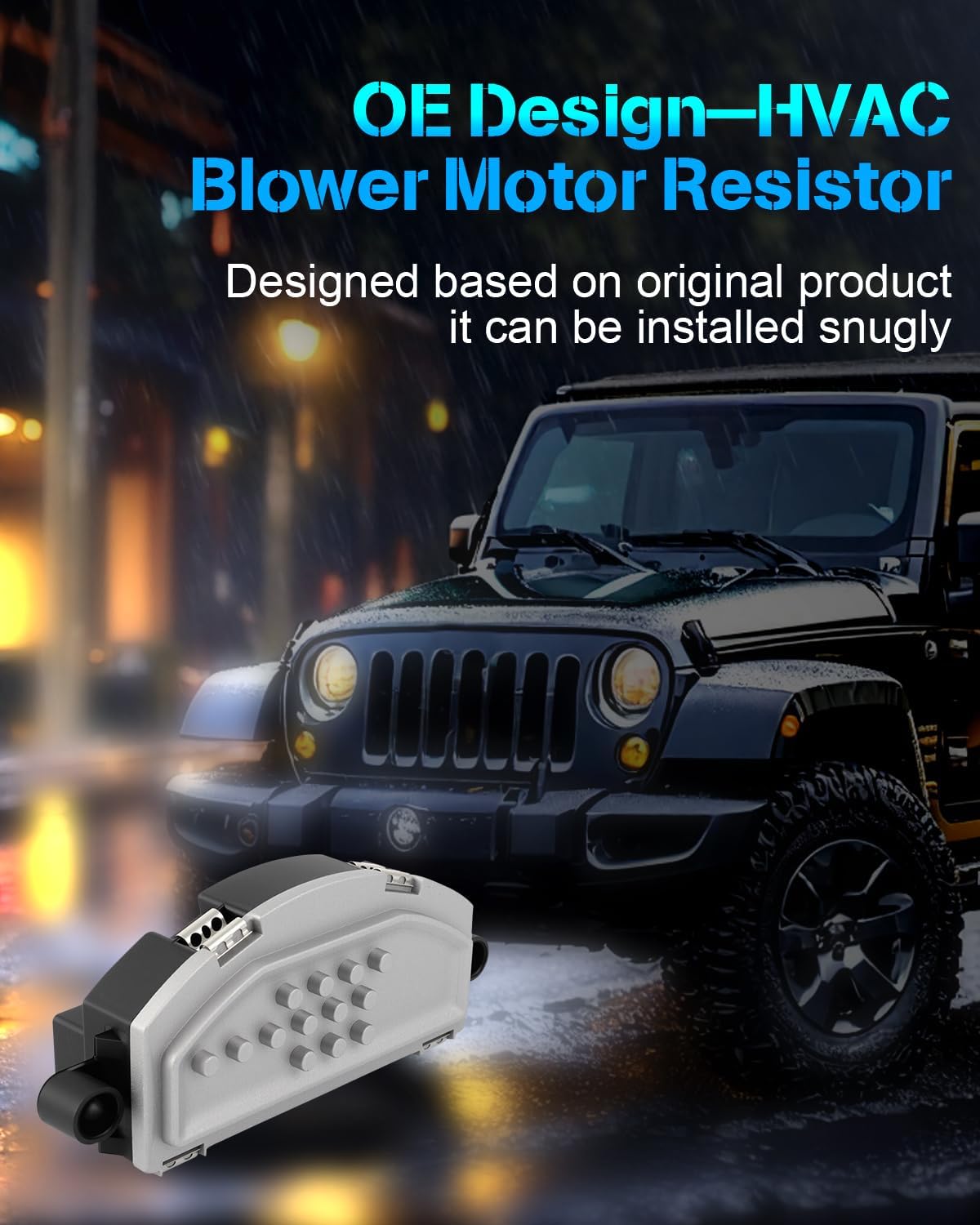 AC Blower Motor Resistor RU868 – Compatible with Chrysler 300 (2014-2017, 2019-2023), Dodge Challenger, Charger, Durango (2014-2023), Jeep Grand Cherokee (2014-2021)