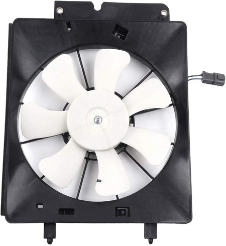 Radiator Condenser Cooling Fan Assembly Replacement Compatible with 2003-2006 Honda CR-V & Element 2.4L - KUDUPARTS
