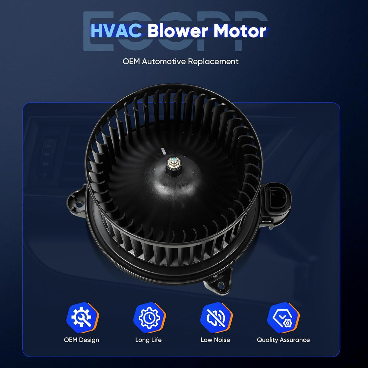 AC Blower Motor Compatible with 2015-2023 Ford Transit-150/250/350, Transit-350 HD, & 2022-2023 E-Transit – HVAC Heater Blower Motor Replacement (700359) - KUDUPARTS