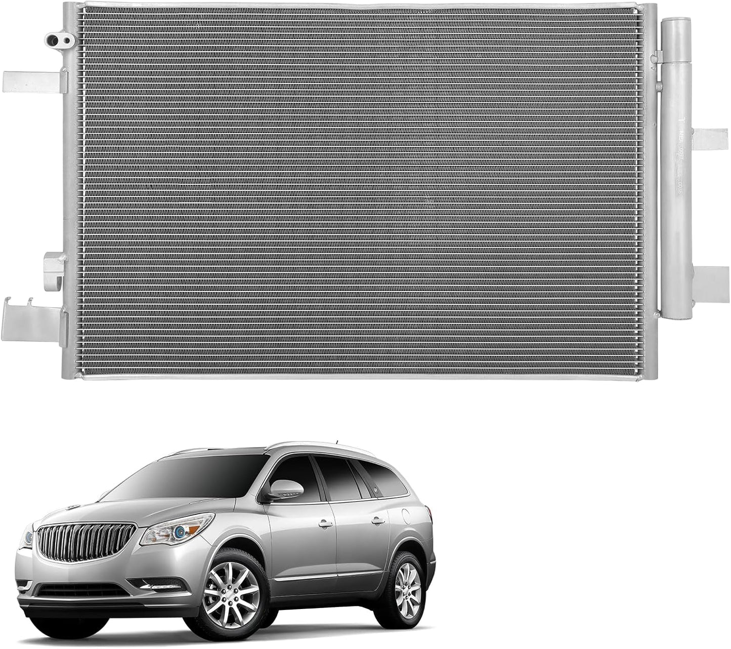 AC Condenser Compatible with 2018-2019 Subaru Crosstrek & 2017-2020 Subaru Impreza – Radiator Cooling Fan Assembly, Replacement 30065