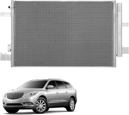 AC Condenser Compatible with 2018-2019 Subaru Crosstrek & 2017-2020 Subaru Impreza – Radiator Cooling Fan Assembly, Replacement 30065