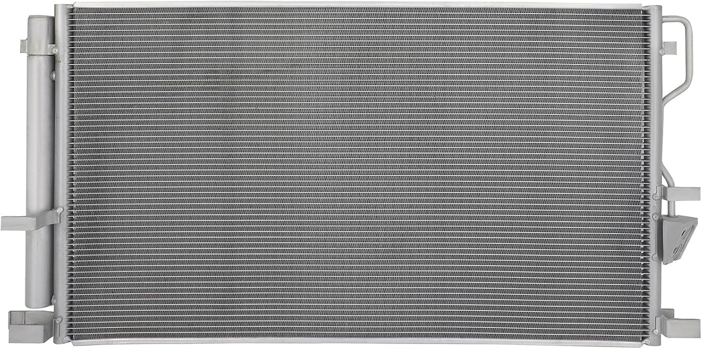 AC Condenser Compatible with 2020-2022 Kia Sportage & 2019-2021 Hyundai Tucson, Radiator Cooling Fan Assembly, Replacement 30141, 97606D3820