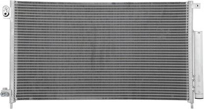 AC Condenser Compatible with 2003-2007 Honda Accord EX/LX (Coupe/Sedan 2-Door & 4-Door) – Radiator Cooling Fan Assembly, Replacement 3086C, CN 3086PFC, CN3086PFC, 7-3086