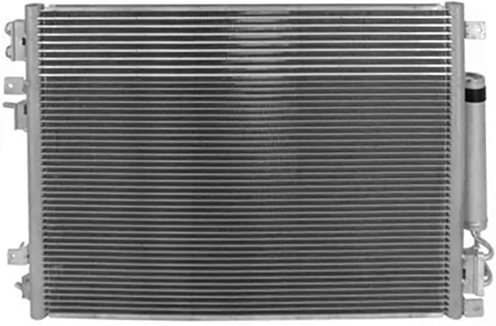 AC Condenser Compatible with 2008-2018 Dodge Challenger & 2005-2010, 2012-2014 Chrysler 300 – Radiator Cooling Fan Assembly, Replacement for 3237, 5137693AA, 5137693AB, 5137693AD, 5170743AA, CH3030210