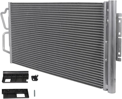 AC Condenser Compatible with 2014-2016 Chevrolet Impala Limited & 2006-2013 Impala – Radiator Cooling Fan Assembly, Replacement 3474, 23287351, 89018842, GM3030268