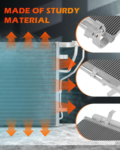 AC Condenser Compatible with 2019-2020 Kia Optima – Radiator Cooling Fan Assembly, Replacement 30139, 3794, 3794C, CN 3794PFXC, CN3794PFXC, 7-3794, 40329, 23305638, GM3030285, V40620038