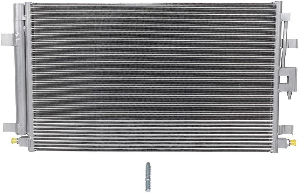 AC Condenser Compatible with 2018-2019 Chevrolet Equinox L/LS/LT/Premier Plus Sport Utility 4-Door, Radiator Cooling Fan Assembly, Replacement 30082, 23270537, 84550136