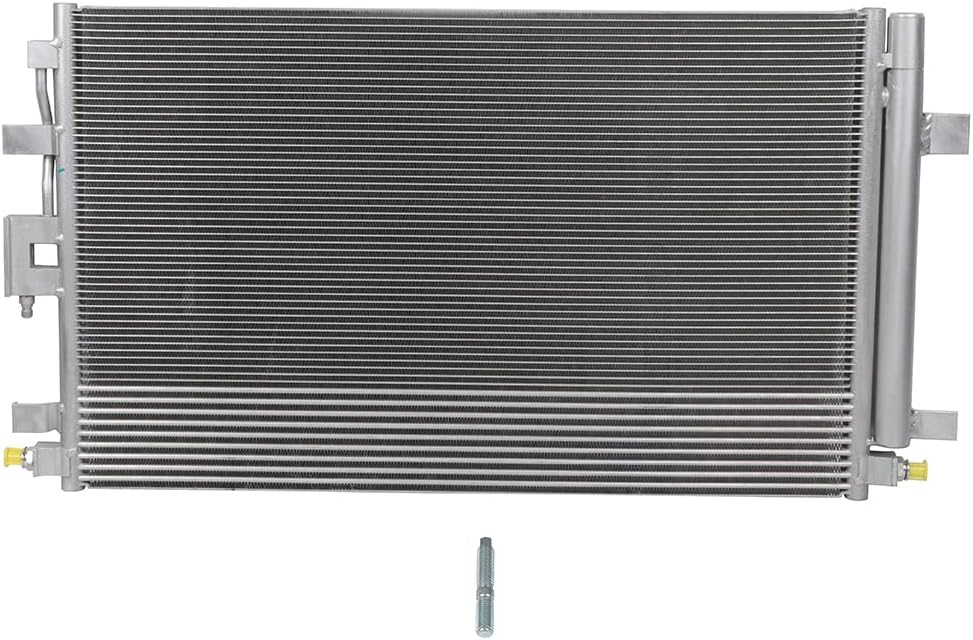AC Condenser Compatible with 2018-2019 Chevrolet Equinox L/LS/LT/Premier Plus Sport Utility 4-Door, Radiator Cooling Fan Assembly, Replacement 30082, 23270537, 84550136