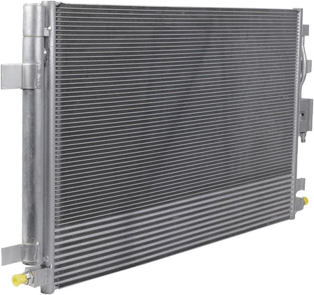 AC Condenser Compatible with 2018-2019 Chevrolet Equinox L/LS/LT/Premier Plus Sport Utility 4-Door, Radiator Cooling Fan Assembly, Replacement 30082, 23270537, 84550136 - KUDUPARTS