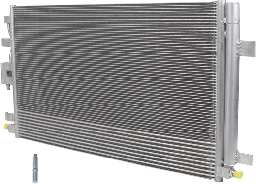 AC Condenser Compatible with 2018-2019 Chevrolet Equinox L/LS/LT/Premier Plus Sport Utility 4-Door, Radiator Cooling Fan Assembly, Replacement 30082, 23270537, 84550136 - KUDUPARTS