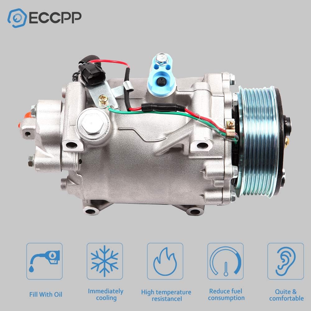 AC Compressor with Clutch TRSE09 – Compatible with Honda Civic (2007-2015), Honda CR-V 2.4L (2007-2012), Acura RDX 2.3L
