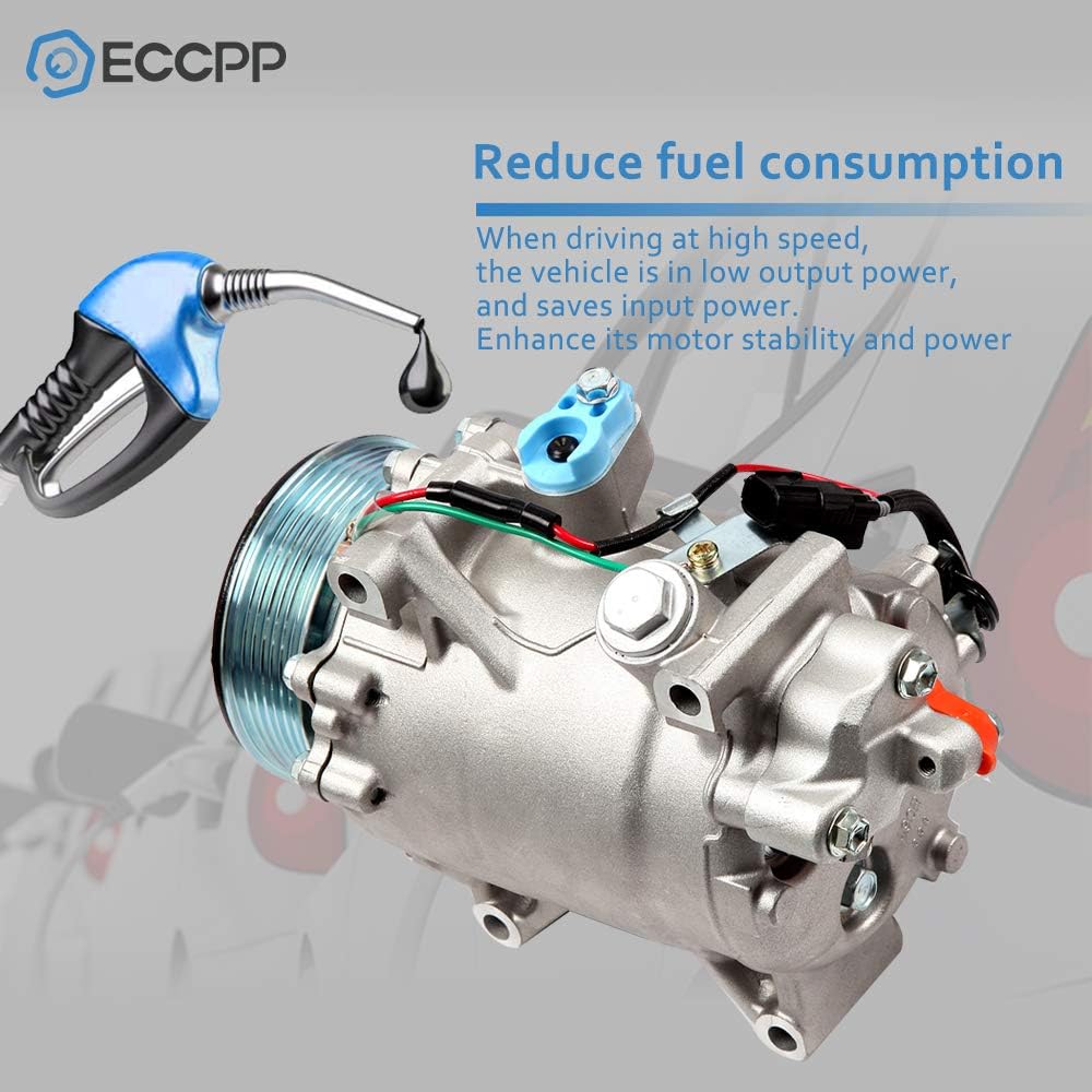 AC Compressor with Clutch TRSE09 – Compatible with Honda Civic (2007-2015), Honda CR-V 2.4L (2007-2012), Acura RDX 2.3L - KUDUPARTS