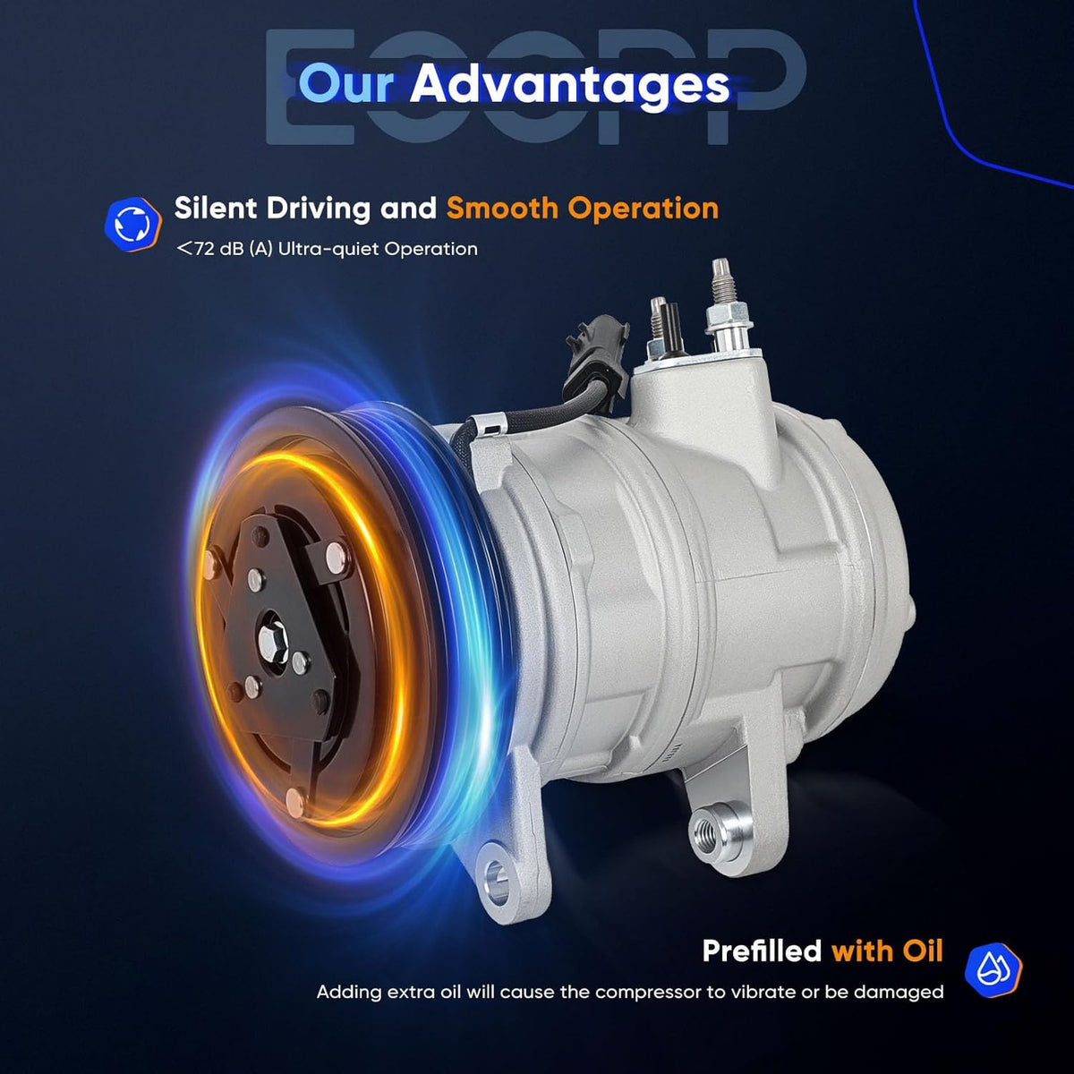 2006-2008 Jeep Liberty & 2007-2008 Dodge Nitro 3.7L AC Compressor with Clutch - KUDUPARTS