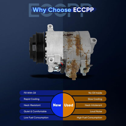 A/C Compressor with Clutch – Compatible with Mercedes-Benz C230, C280, C350, E300, E350, GLK300 (2008-2012)