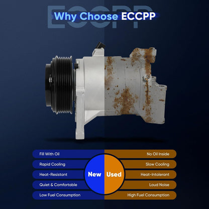 AC Compressor Compatible with Nissan Murano, Maxima, Quest, Pathfinder & Infiniti QX60 3.5L 2008-2015 – Fast Cooling