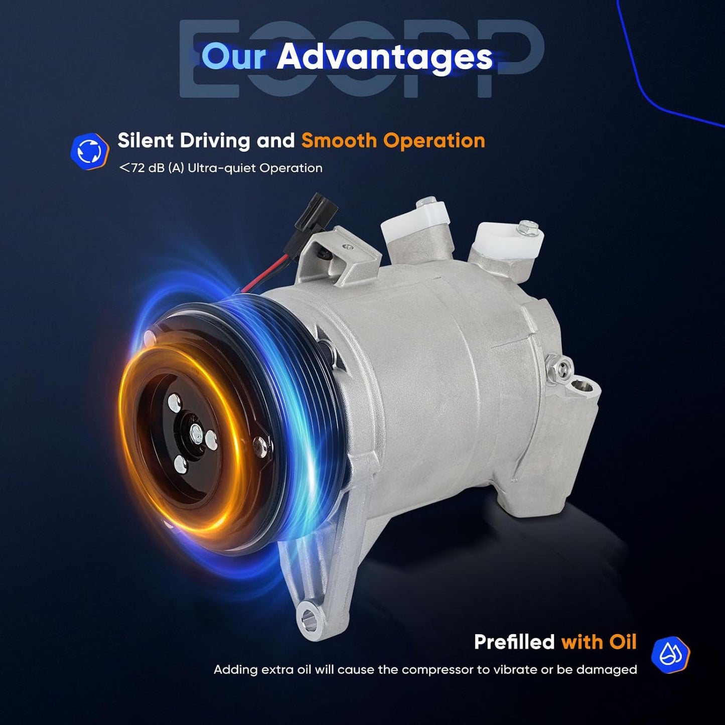 AC Compressor Compatible with Nissan Murano, Maxima, Quest, Pathfinder & Infiniti QX60 3.5L 2008-2015 – Fast Cooling