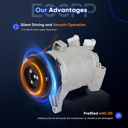 AC Compressor Compatible with Nissan Murano, Maxima, Quest, Pathfinder & Infiniti QX60 3.5L 2008-2015 – Fast Cooling