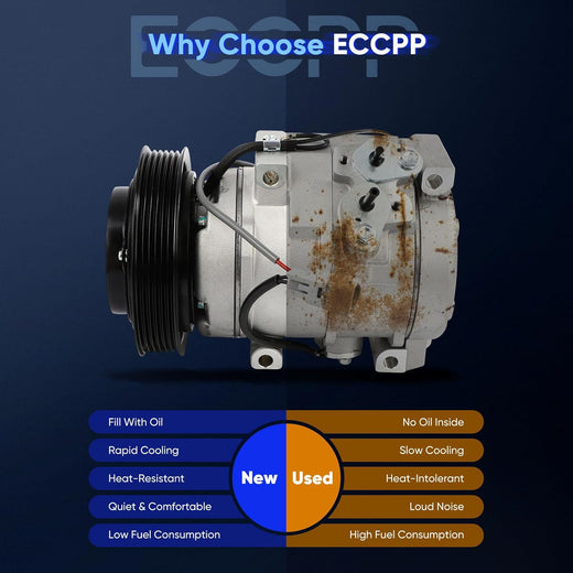 2004-2008 AC Compressor with Clutch for Lexus ES300, RX330 & Toyota Solara, Camry, Highlander 3.3L - KUDUPARTS