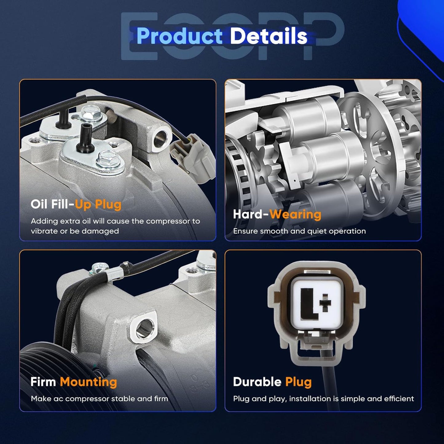 Honda Accord 2.4L A/C Compressor with Clutch (2003-2007)