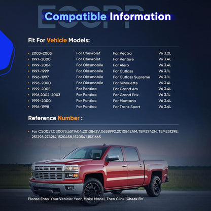 AC Compressor Compatible with Chevrolet Impala 3.4L (2002-2003) & Pontiac Grand Prix 3.1L (1996-2003)