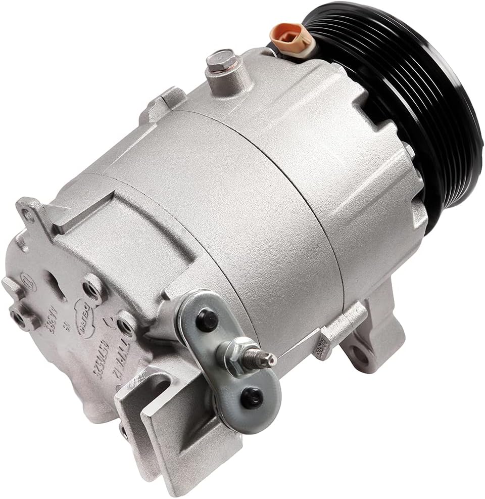 AC Compressor with Clutch for Chevrolet Impala, Malibu, Monte Carlo & Pontiac G6 3.5L 3.9L 2006-2011 – Fast Cooling, 6 Grooves - KUDUPARTS
