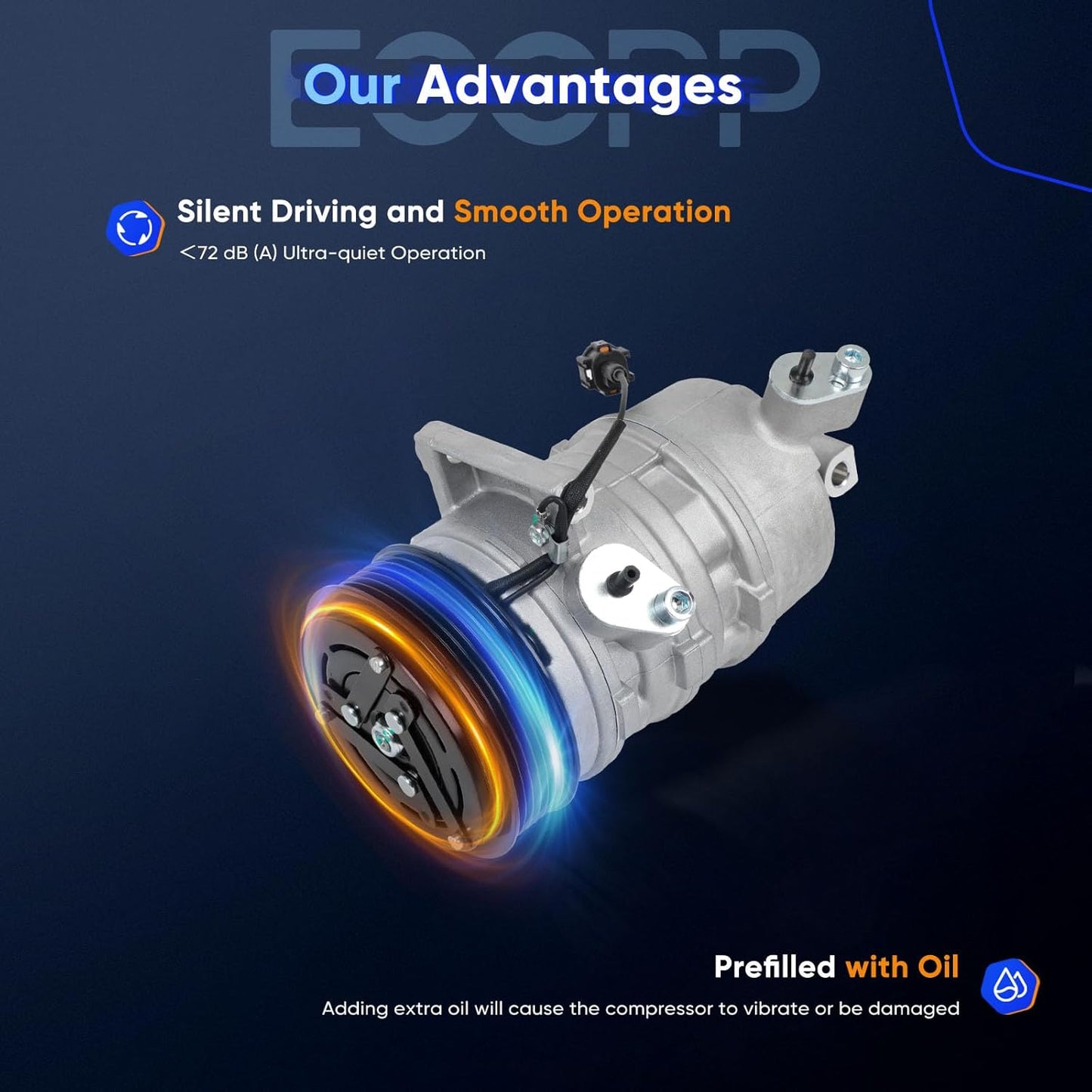 A/C Compressor with Clutch – Compatible with Nissan Frontier, Xterra 4.0L (2005-2019) & Suzuki Equator 4.0L (2009-2012)