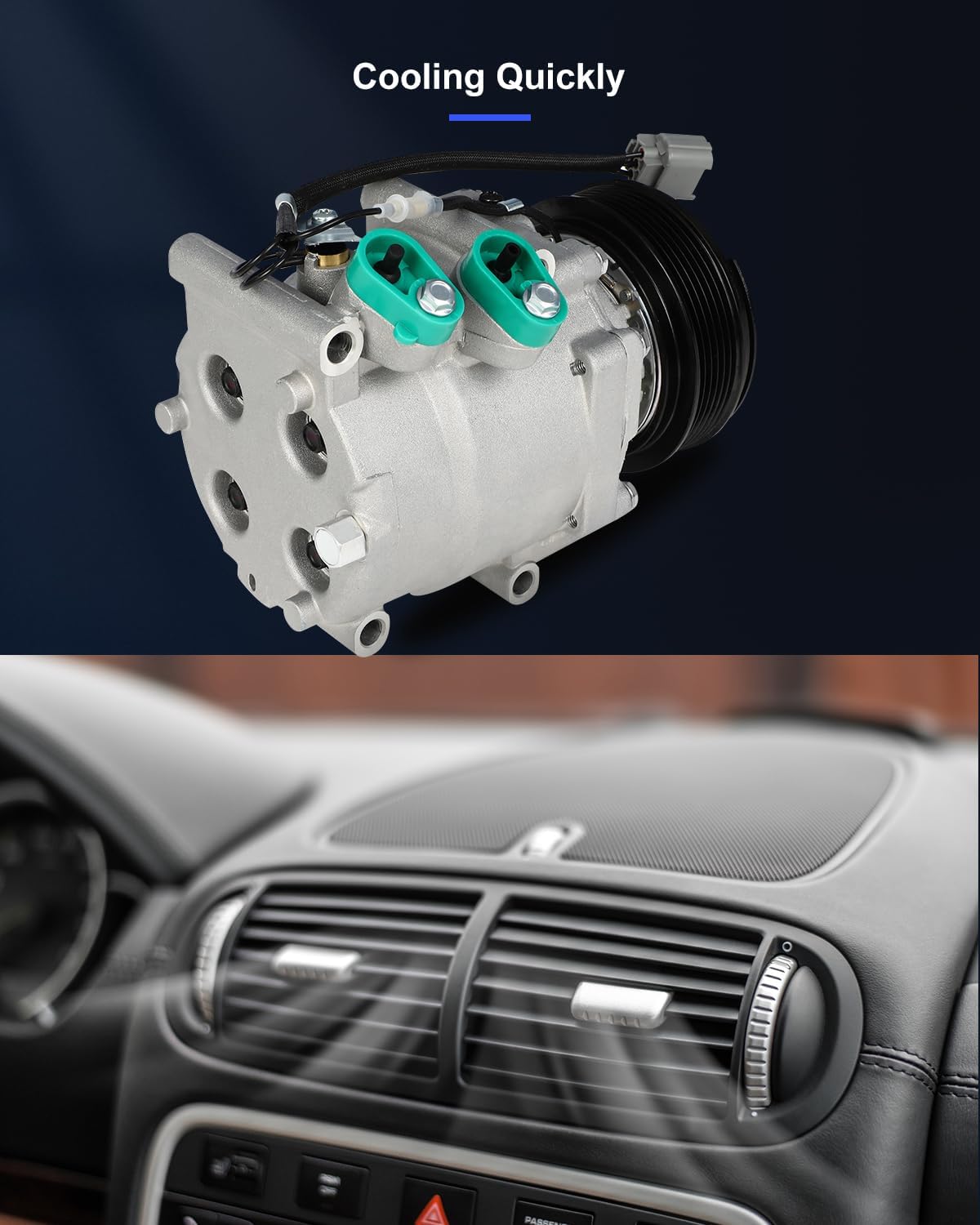 AC Compressor Fast Cooling – Compatible with Honda Civic 1.7L (2002-2005)