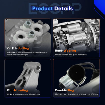 AC Compressor with Clutch | Compatible with Mini Cooper 1.6L (2002-2008)