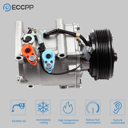 AC Compressor for 2001 Honda Civic, Acura EL 1.7L (1997-2001), & Honda Prelude 2.2L – Fast Cooling Air Conditioning Compressor - KUDUPARTS