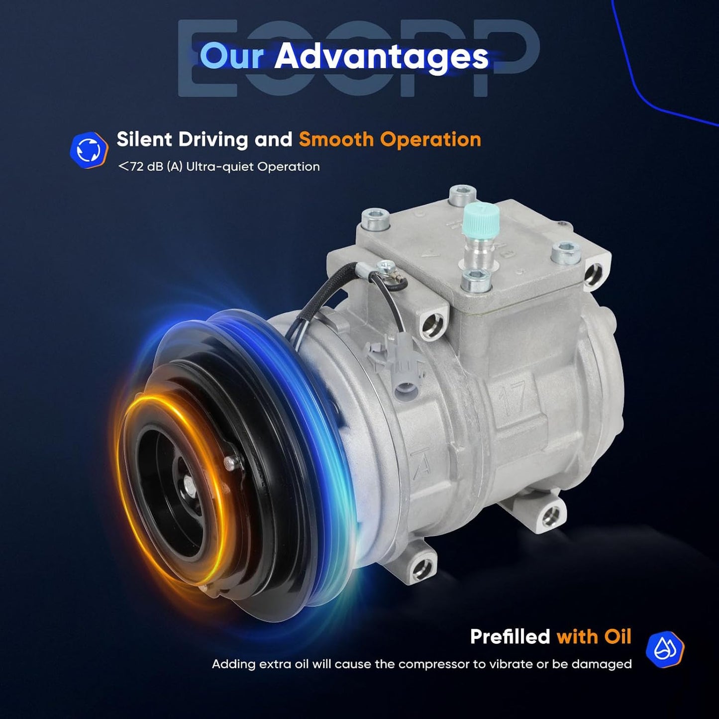A/C Compressor with Clutch – Compatible with Toyota 4Runner 2.7L & 3.4L (1996-2002)