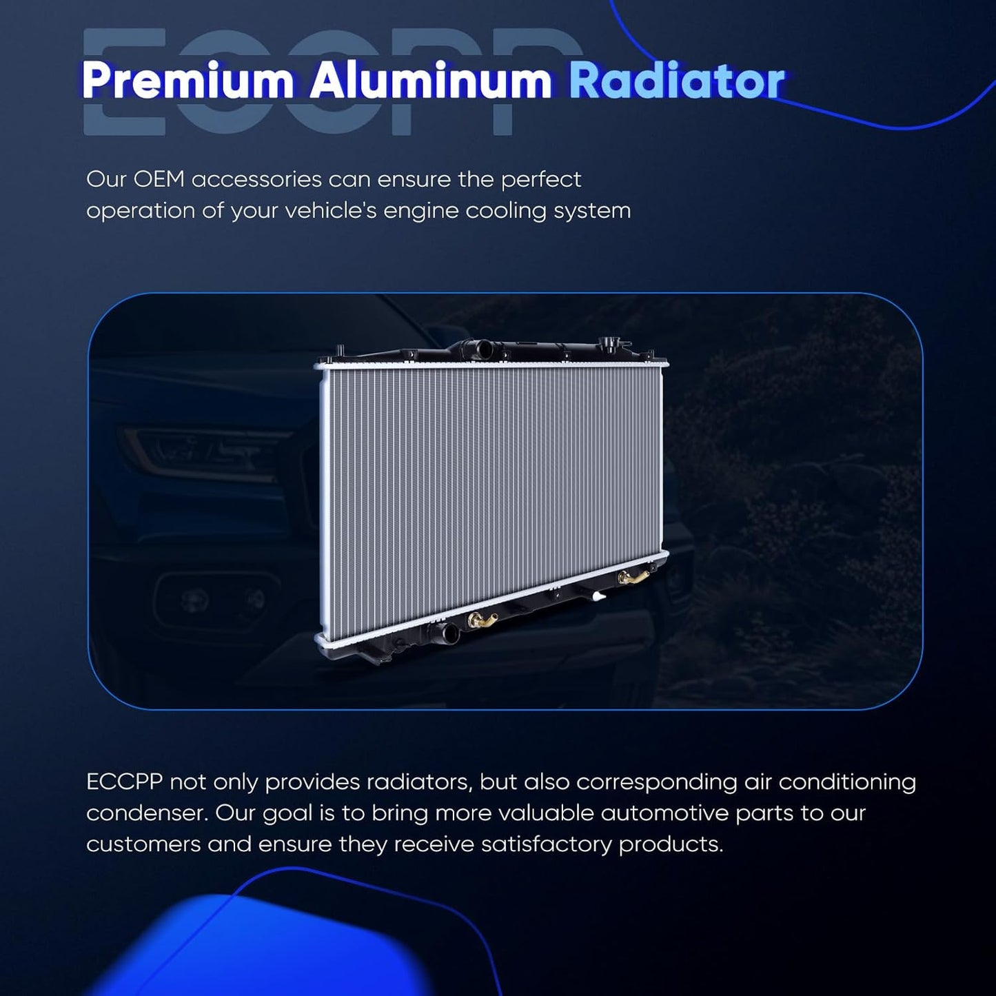 2989 Radiator Compatible with 2013-2018 Acura RDX 3.5L, 2008-2012 Honda Accord 3.5L, 2010-2011 Accord Crosstour 3.5L, 2012-2015 Honda Crosstour 3.5L – Replaces #2989, 8012989 Engine Coolant Radiator