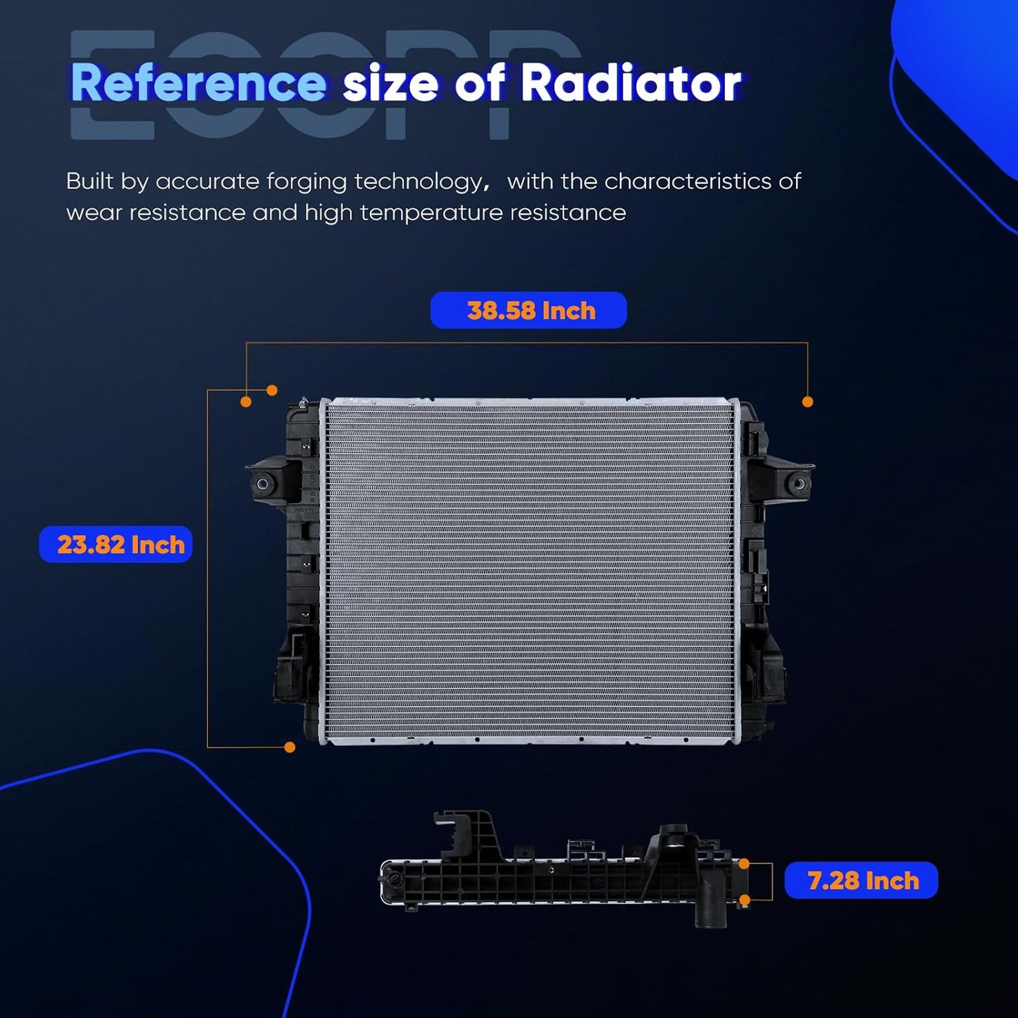 Radiator 13490 Compatible with Ram 2500 3500 4500 5500 6.4L 6.7L 2013-2018