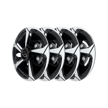 8" SS Black Wheel Universal Cover Kit for EZGO Club Car Yamaha Golf Cart - KUDUPARTS