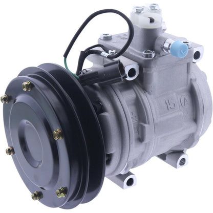 10PA15C A/C Compressor 4333459 for Hitachi EX220-3 EX220-5 EX230-5 EX270-5 EX300-3 EX300-5 EX400-3 EX400-5 EX550 EX700 - KUDUPARTS