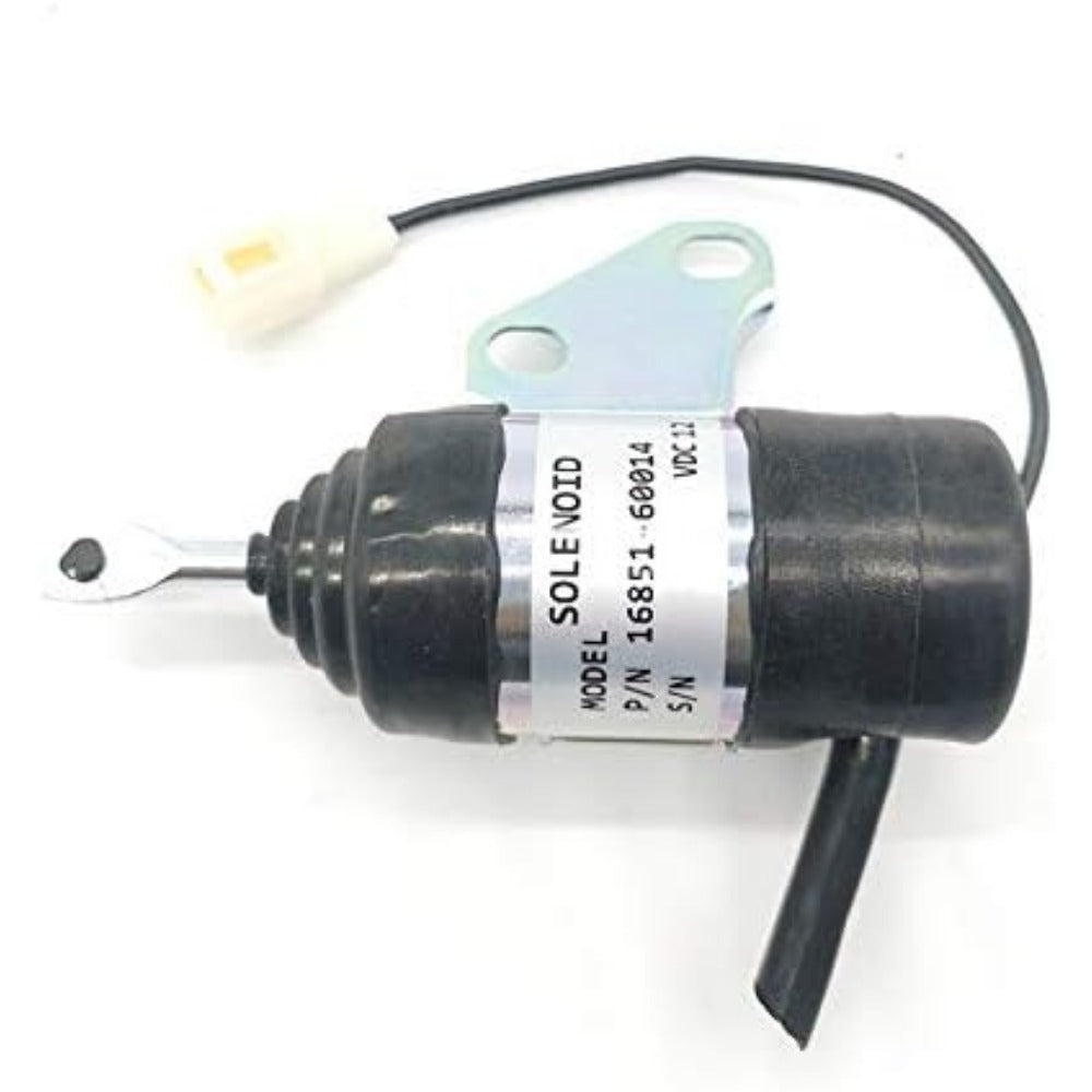 Fuel Shut Off Solenoid 12V 16851-60014 052600-4531 for Kubota BX2230D RTV900R RTV900T B7410D BX1500D BX1800D D902 D722 G1700 G1800 G1800S G1900 G1900S G2160 G2160DS - KUDUPARTS