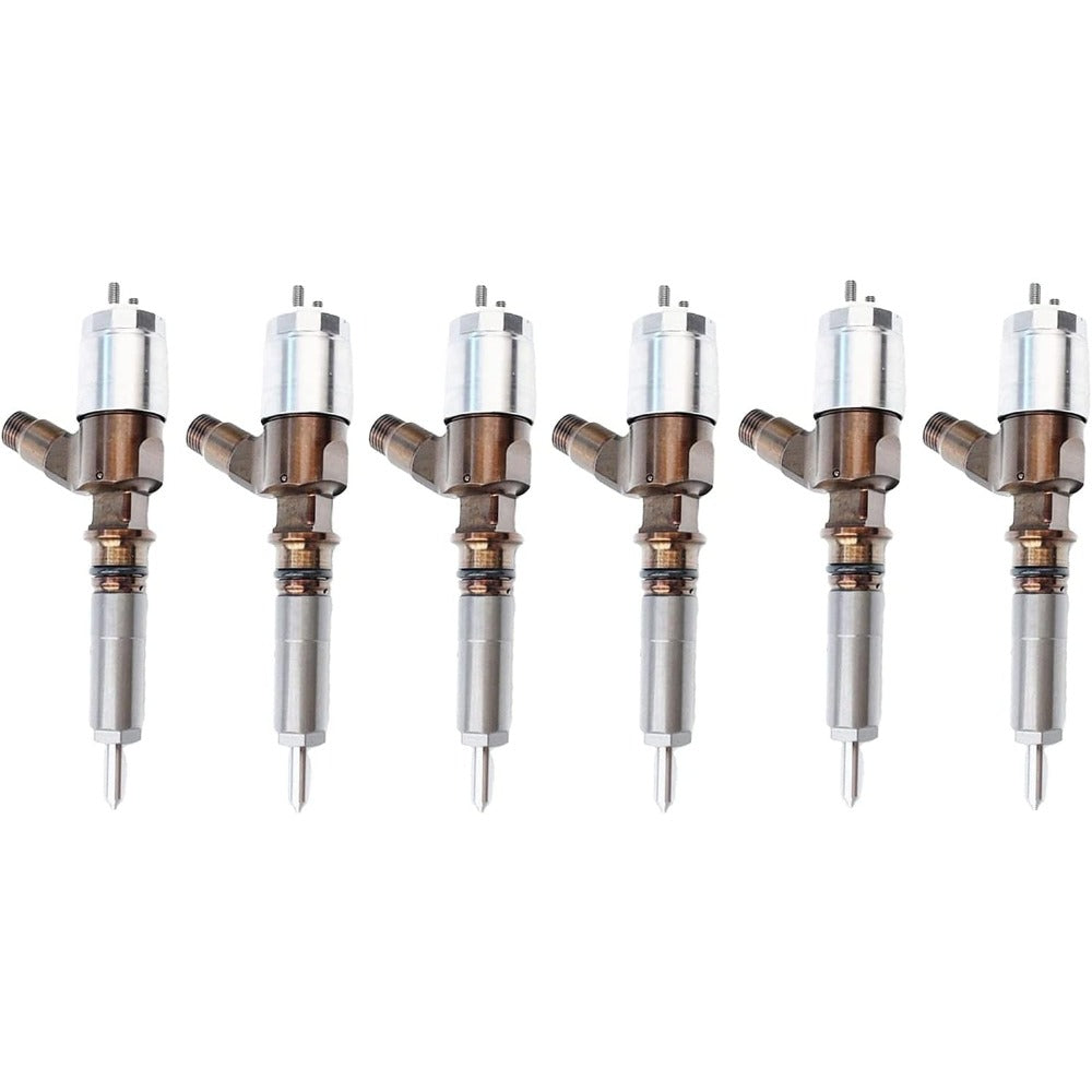 6 Pcs Fuel Injector 321-0990 for Caterpillar CAT Engine C6.6 Wheel Tractor 613G - KUDUPARTS